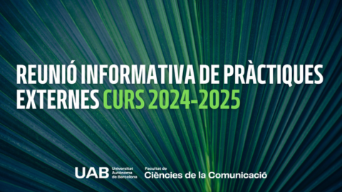 Cartel Reunió informativa de pràctiques externes curs 2024-2025