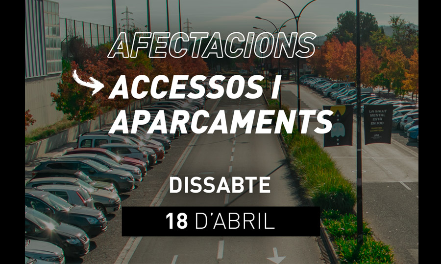 avís de dificultats d'aparcament per al 18 d'abril