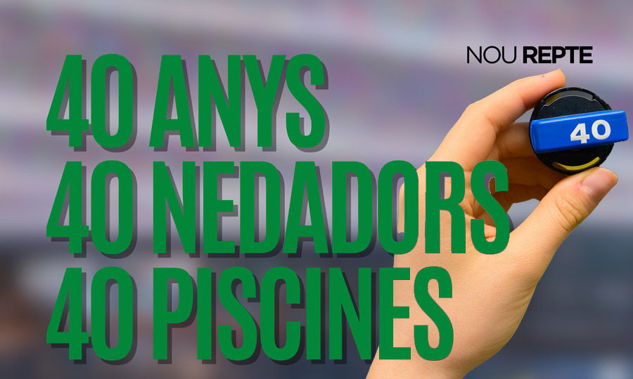 cartell 40 anys 40 nedadors 40 piscines amb dispositiu nagi