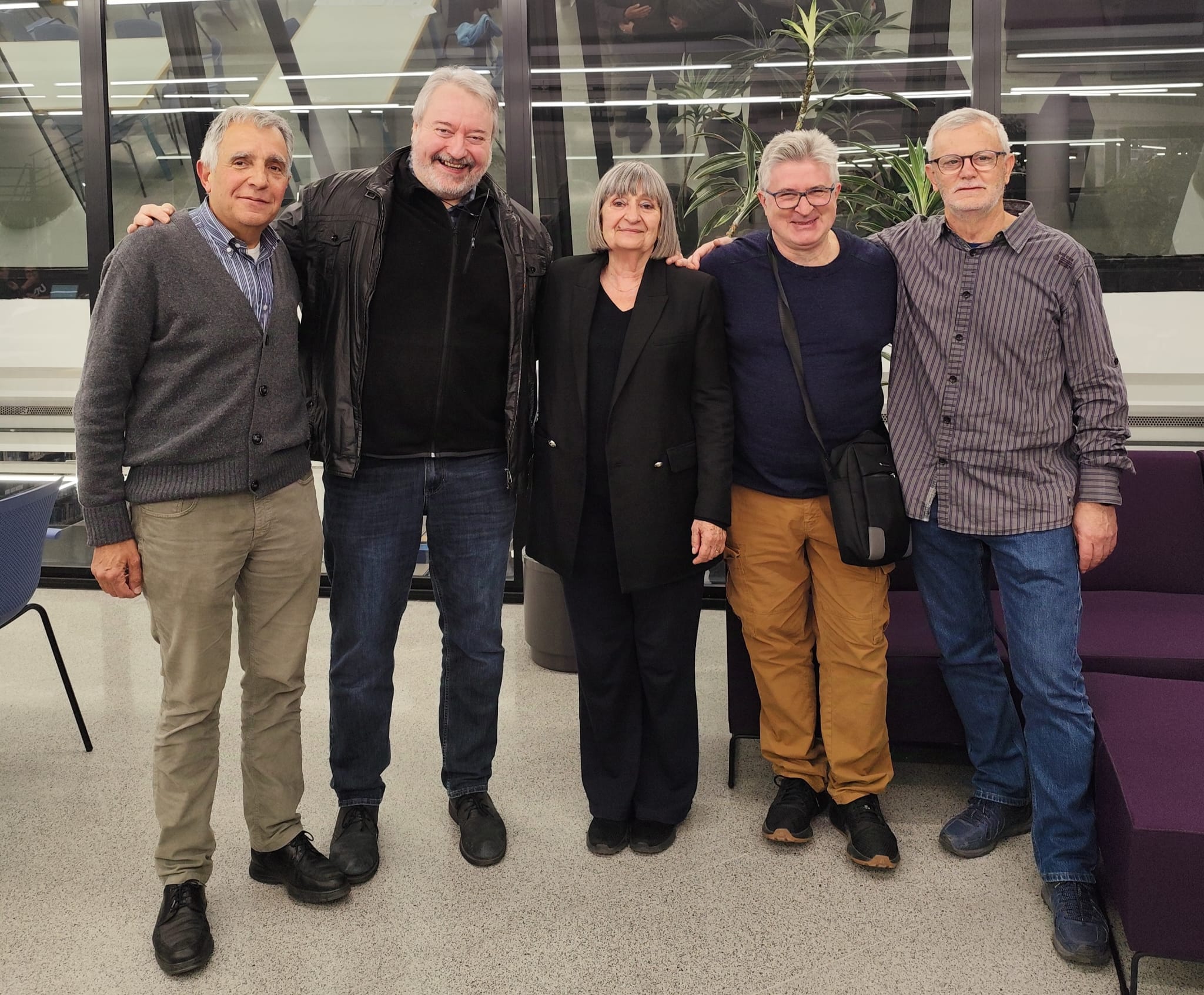 Carlos López, Jordi Pich, Josepa Plaixats, Vicenç Allue i Ramon Costa