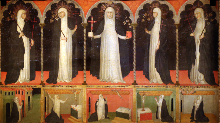 Andrea di bartolo, Caterina da siena tra quattro beate domenicane e scene delle rispettive_vite, 139