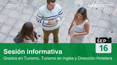 Presentació d'una sessió informativa d'estudis de Grau