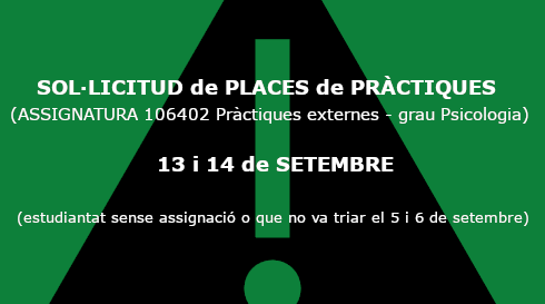 Sol·licitud de places 106402 Pràctiques externes - 13/14 setembre