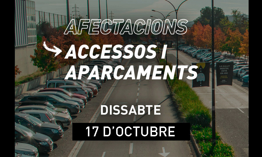 zona d'aparcament de davant de la porta del SAF