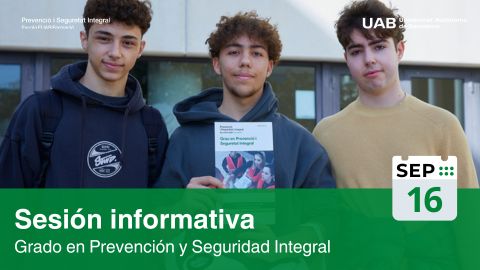 Sessió informativa sobre el Grau en prevenció i seguretat integral