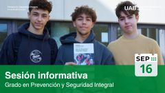 Sessió informativa sobre el Grau en prevenció i seguretat integral