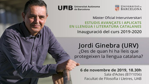 Inauguració curs Jordi Ginebra