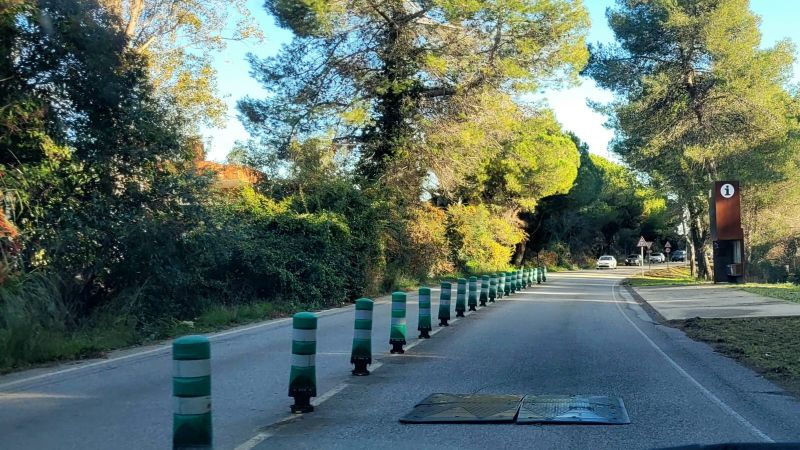 Carretera de Sabadell a l'alçada del Turó de Sant Pau