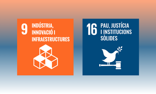 Imatge ODS Indústria, innovació, infraestructures, pau, justícia i institucions sòlides