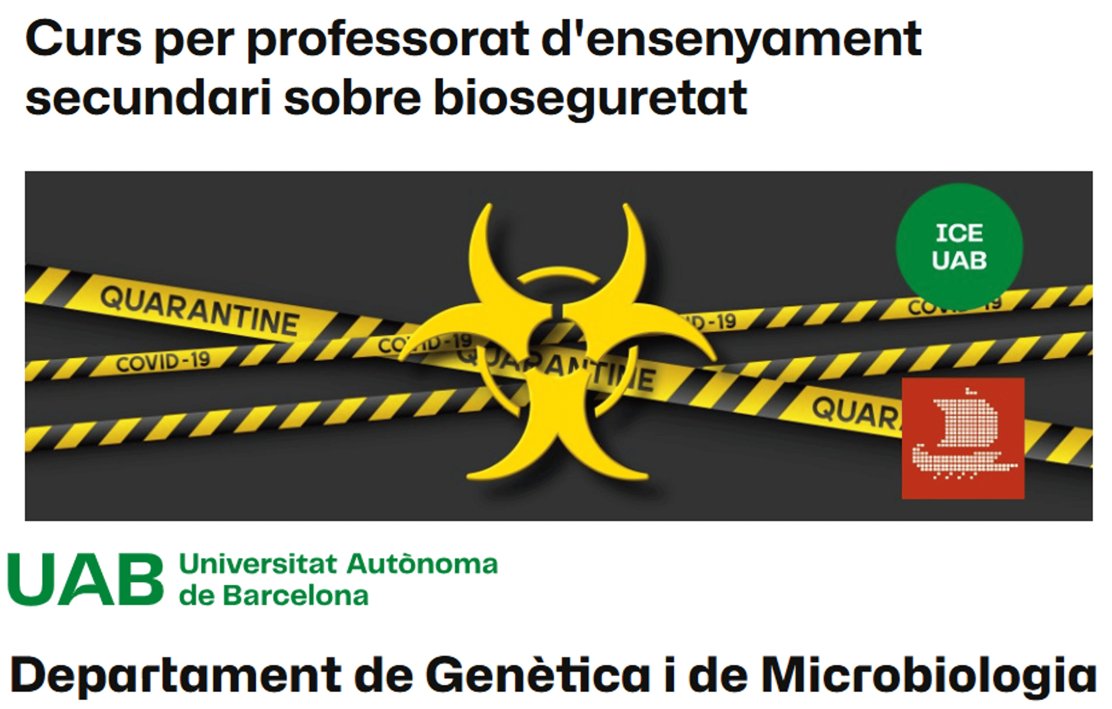 Curs bioseguretat uab novembre 2024