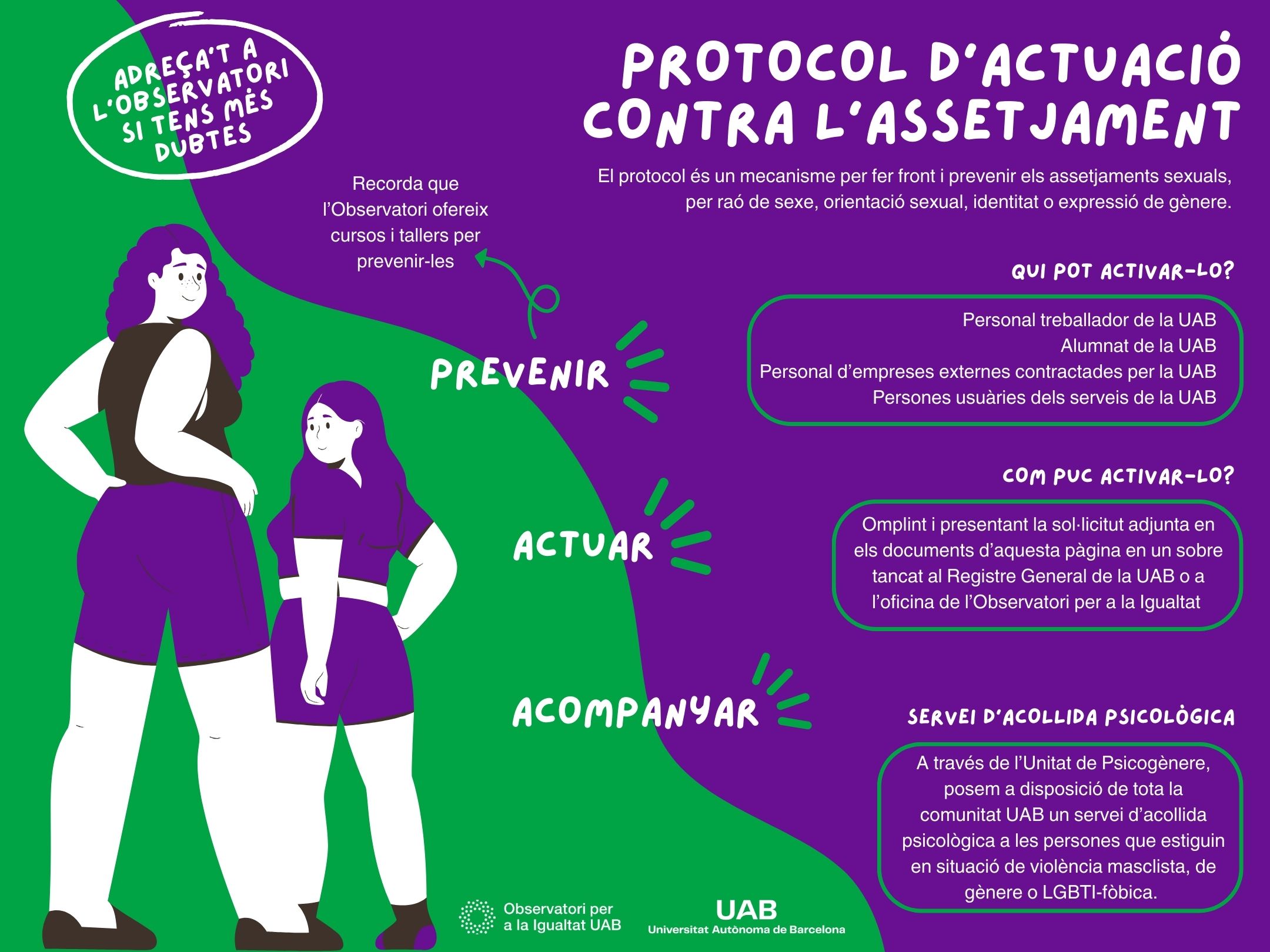 A la UAB, responem davant les violències masclistes