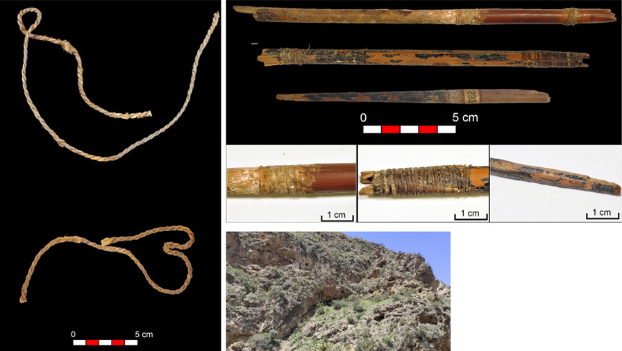 Eines de material orgànic trobades a la Cueva de lo Murciérlagos