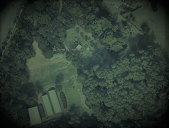 Imatge aèria de la zona de camps experimentals