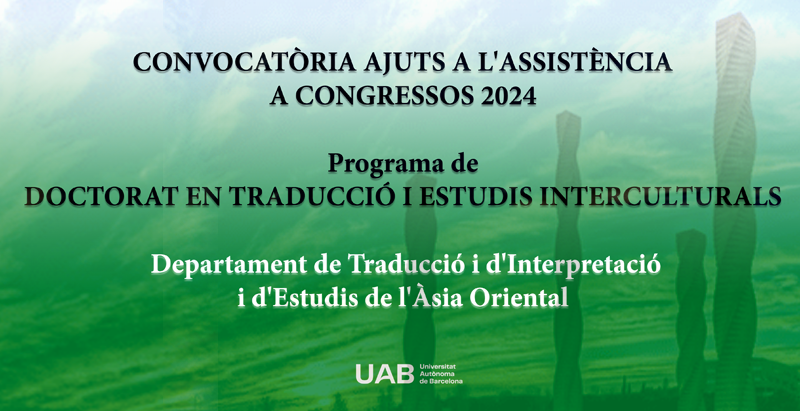 CONVOCATÒRIA AJUTS A L'ASSISTÈNCIA A CONGRESSOS 2024