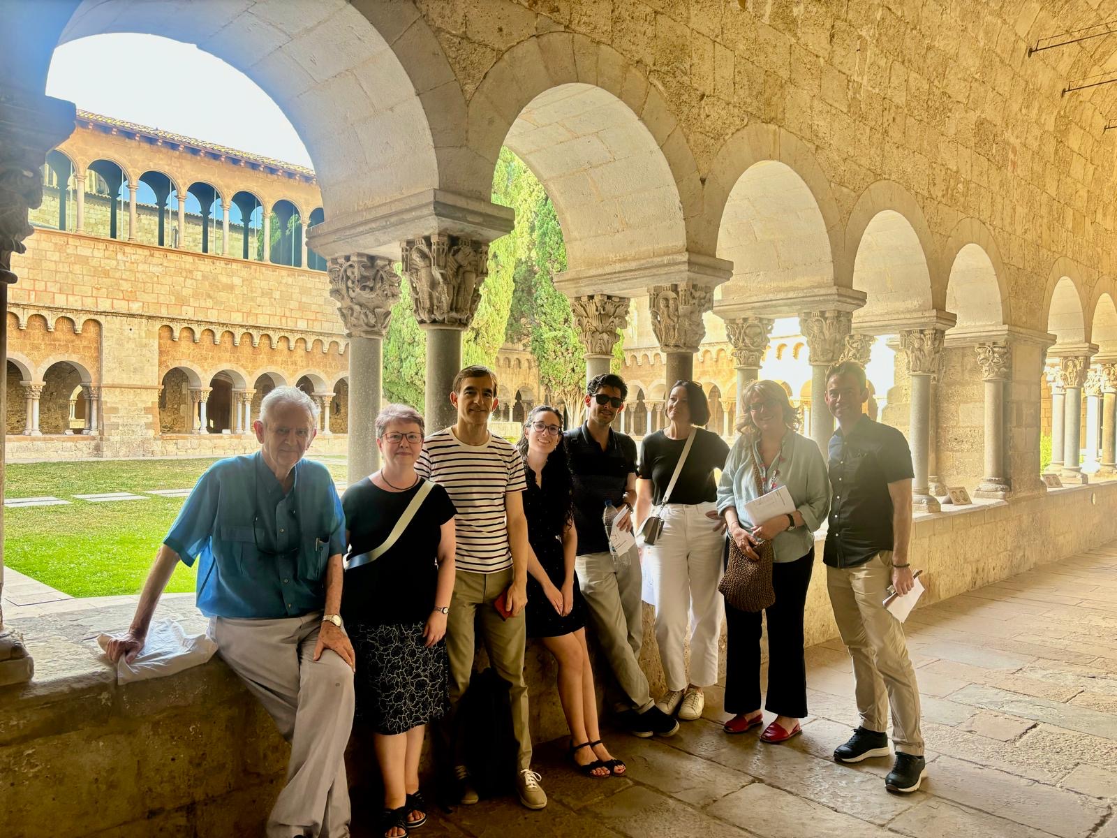 Professor Jaumà and professors UAB at the MOnestir de Sant Cugat