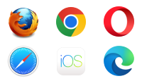 Different browsers logos