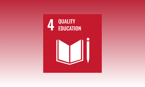  Here's an Alt Text for the image:  SDG: Quality Education  This image represents Goal 4: Quality Education, which focuses on ensuring inclusive, equitable, and quality education for all and promoting lifelong learning opportunities. It aims to improve a