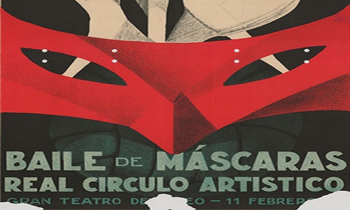 Cartel del Baile de máscaras en el Gran Teatre del Liceu