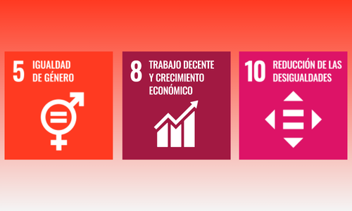 Imagen ODS Igualdad de género, trabajo digno y reducción de las desigualdades