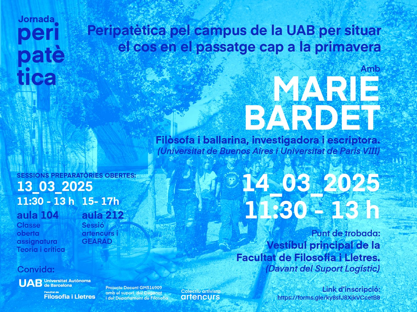 Cartel peripatética con Marie Bardet