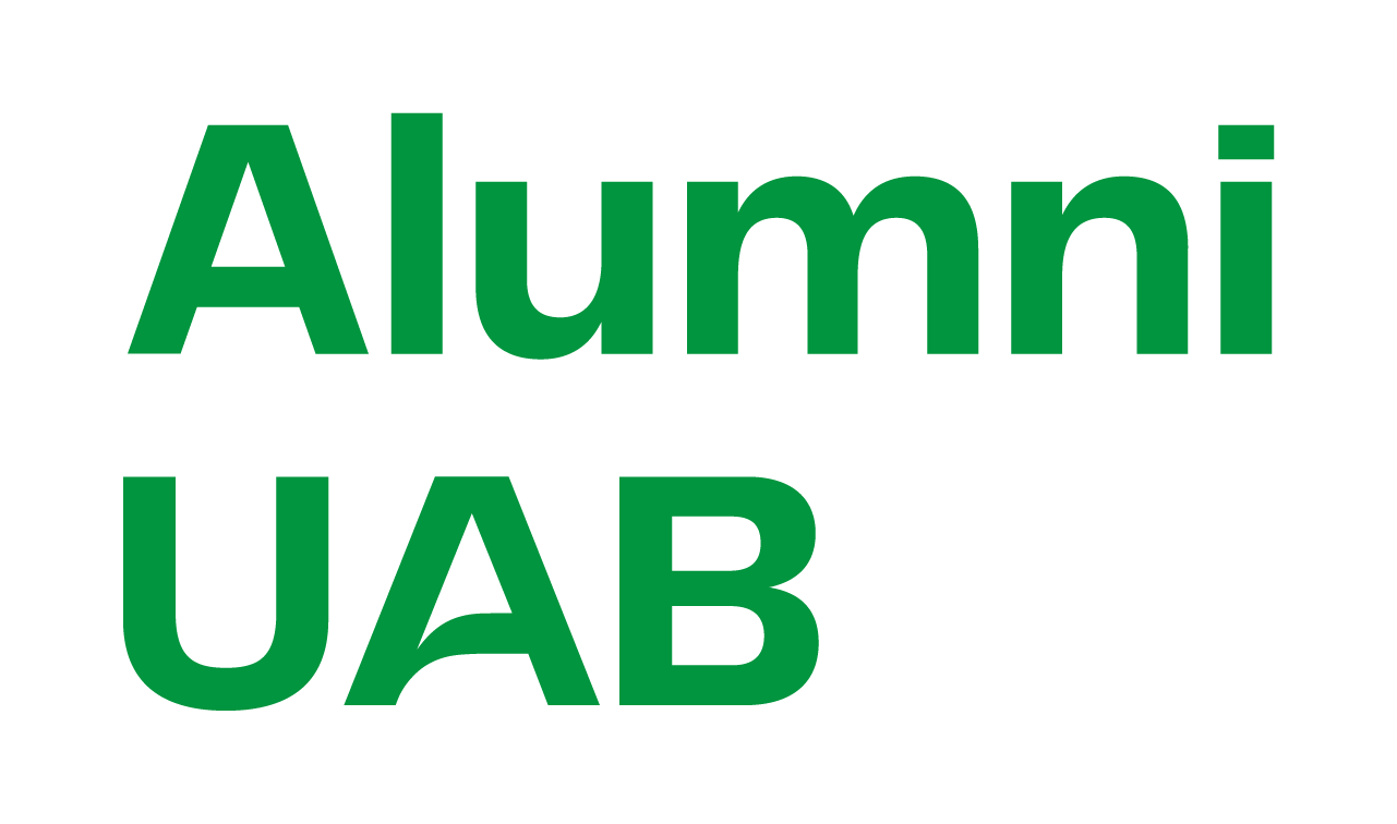 Logotip Alumni UAB dues linies verd